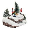 thumbnail image 1 of Ice Skating Kids Christmas Decoration Winter Scene Rotating Lighted 6x6" LED, 1 of 3