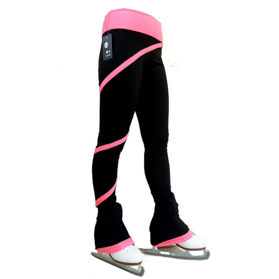 Ice Skating Pants Girls Women Stretchy Training Trousers Fleece Ladies Skiing Training Leggings