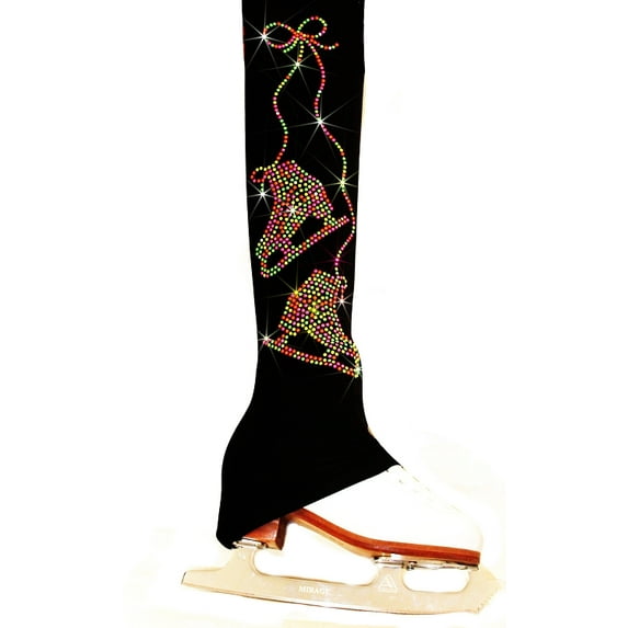 Ice Skating Pants with "Neon Pair of Skates" rhinestuds design