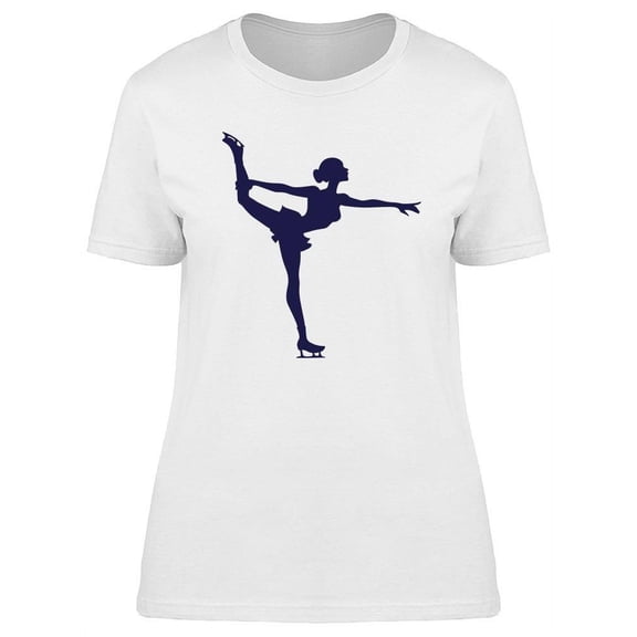 Ice Skating  Silhouette T-Shirt Women -Image by Shutterstock, Female Medium
