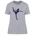thumbnail image 1 of Ice Skating  Silhouette T-Shirt Women -Image by Shutterstock, Female Small, 1 of 2