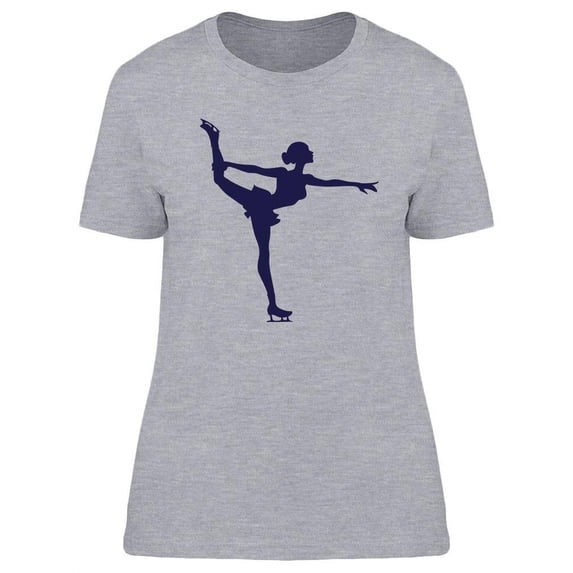 Ice Skating Silhouette T-Shirt Women -Image by Shutterstock, Female Small