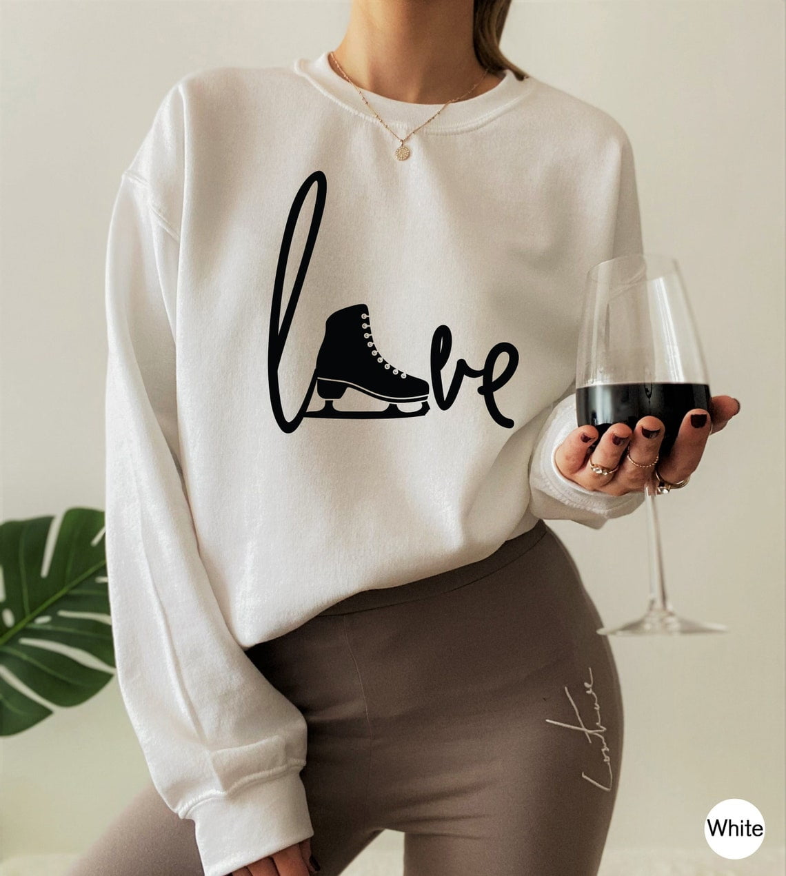 Ice Skating Sweatshirt Love Skating Shirt Women s Ice Skating Hoodie Trendy Ice Skater Shirt Ice Skating Gift Skating Graphic Tee Walmart