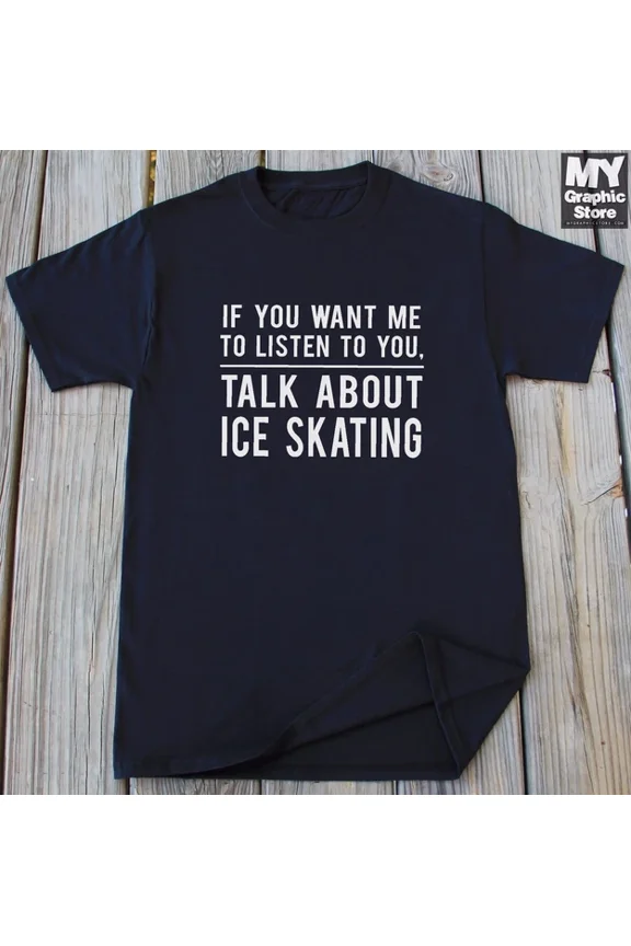 Ice Skating T-Shirt Winter Ice Rick Sports Birthday Funny Shirt Unisex S-5XL Hot Trending Shirt, Vintage Birthday Gift