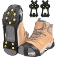 thumbnail image 1 of Ice Snow Cleats for Shoes & Boots, 10-Stud Winter Traction Crampons, Anti-Slip Rubber Slip-on Footwear for Men, Women & Kids – Perfect for Ice Fishing, Hiking, Running & Winter Activities, Size L, 1 of 6