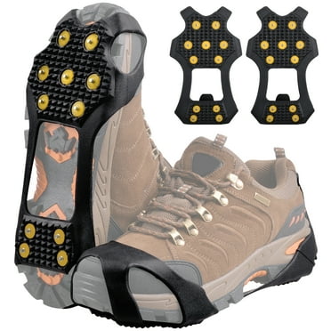 Ice Snow Cleats for Shoes and Boots,Walk Traction Cleats Crampons Anti Slip 11 Studs Ice Snow Grippers Over Shoe for Men Women Walking on Snow Ice