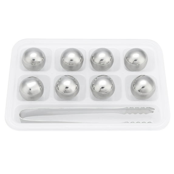 Ice Spheres Chills Wine Whiskey Drink Chiller Stones Rocks with Tong Ball Shape