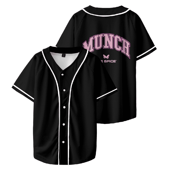 Ice Spice Baseball Shirt Fashion Jersey Unisex Short Sleeve V Neck Summer Tops