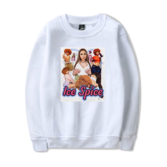 Ice Spice Rapper Sweatshirts Unisex Crewneck Hip Hop Long Sleeve Unique Pullover