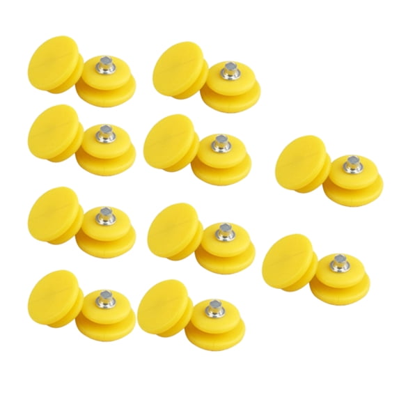 Ice Spikes for Shoes Yellow Silica Gel Cleats with Silver Metal Connectors Small Oval Design Scattered Arrangement Winter Footwear Ice Grips
