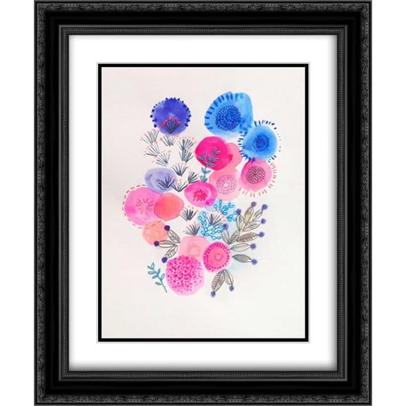 Ice Spring 2x Matted 20x24 Black Ornate Framed Art Print by Johnson, Victoria