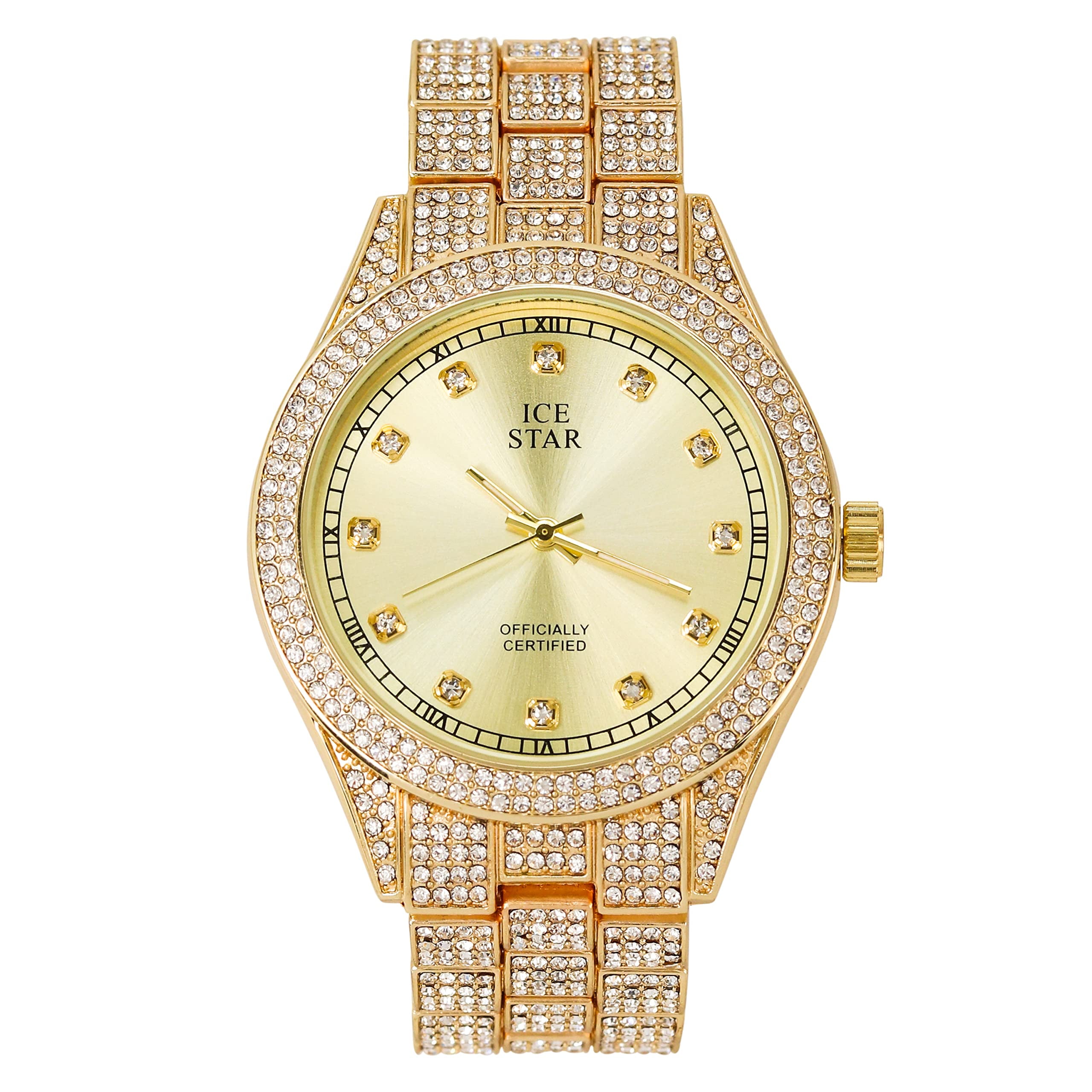 Ice Star Men's Luxury 43mm Iced Diamond Watch - Simulated Diamonds Ice Star Men's Luxury 43mm Iced Diamond Watch - Simulated Diamonds