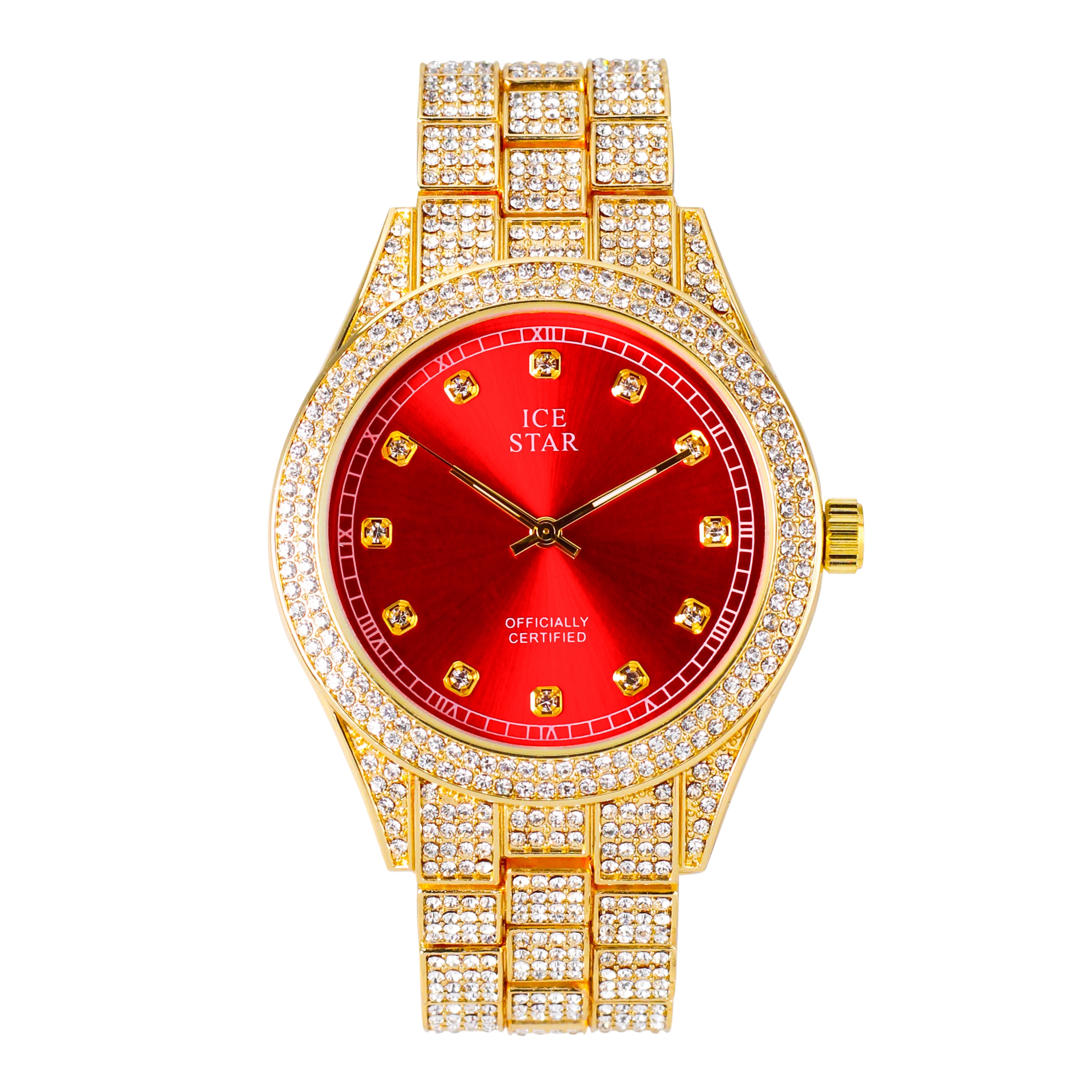 Ice Star Men's Luxury 43mm Iced Diamond Watch - Simulated Ice Star Men's Luxury 43mm Iced Diamond Watch - Simulated
