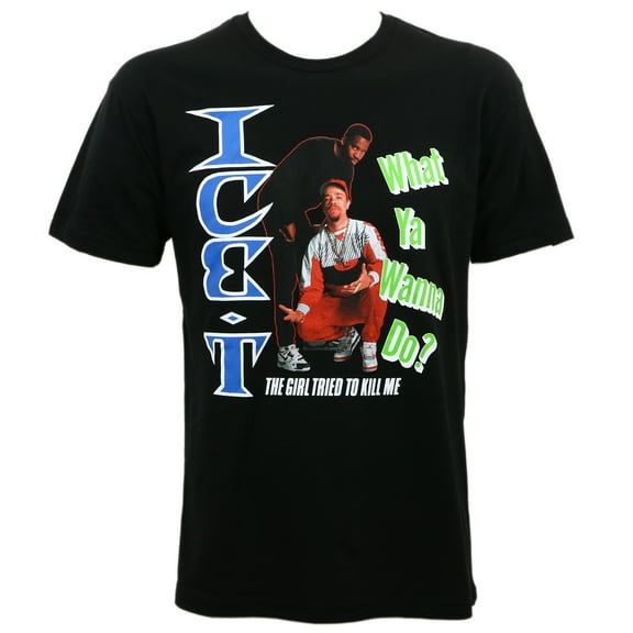 Ice T Men's The Girl Tried to Kill Me Slim-Fit T-Shirt Black Medium | Licensed Control Industry Merchandise