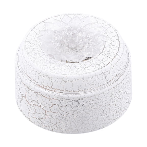 Ice Textured Base Lotus LED Decor Light, Touch Operated 6 Lighting Modes Double Layer Night Light, Ambient Lamp for Home Bar Zen Space Decor