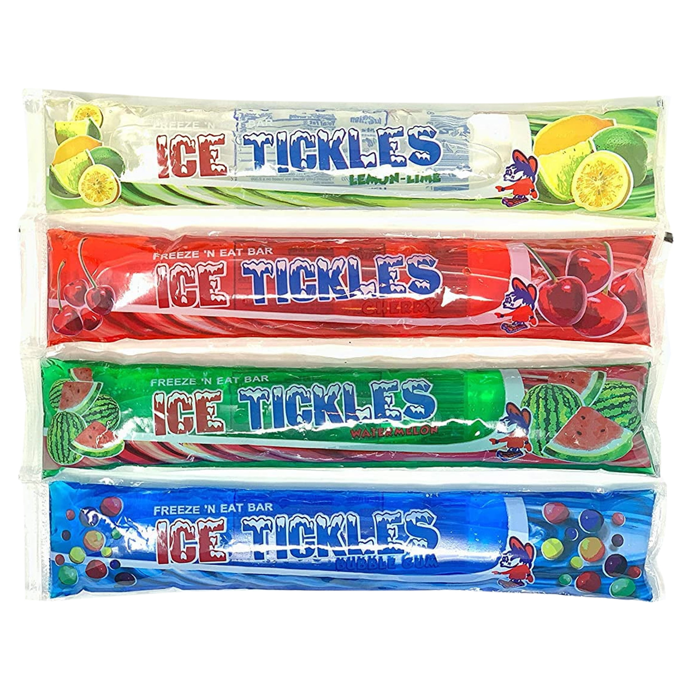 Ice Tickles Giant Freezer Ice Pop Bars, Original Flavors (Pack of 36 - 7oz pops)