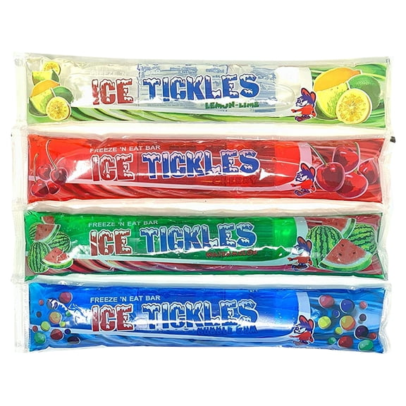 Ice Tickles Giant Freezer Ice Pop Bars, Original Flavors (Pack of 36 - 7oz pops)