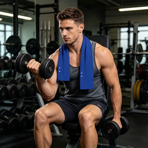 Ice Towel, Quick Cooling Sports Towel with Snap Button, Lightweight & Portable Gym Wrist Towel, Super Absorbent Sweat Wipe for Workout, Training, Golf, Tennis, Travel & Beach Use - Cooling Towel