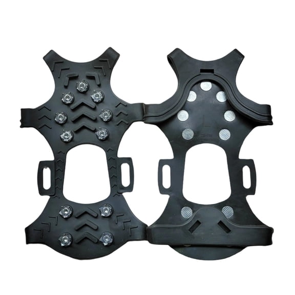 Ice & Traction Cleats Universal Fit for Boots & Shoes – Durable Rubber -On Shoe Covers for Winter Walking Hiking & Running 1 Pair Ice Footwear