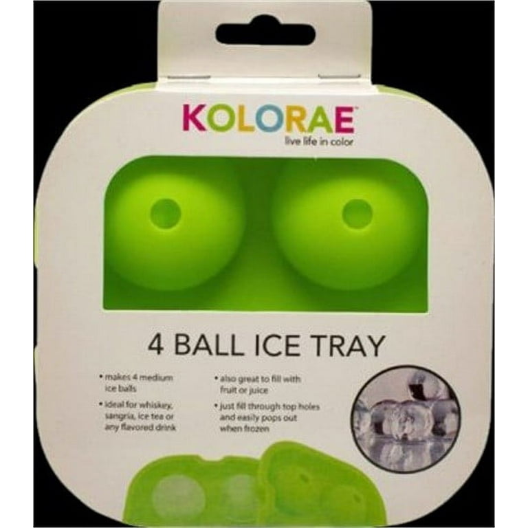 KOLORAE Silicone 2 Ball Ice Tray Red
