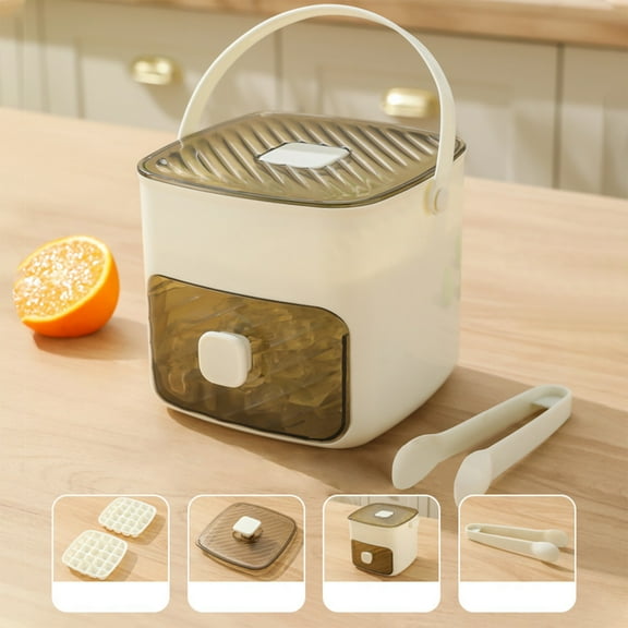 Ice Tray with Drawer System – Portable Household Cube Maker for Convenient Storage and Easy Layered Freezing