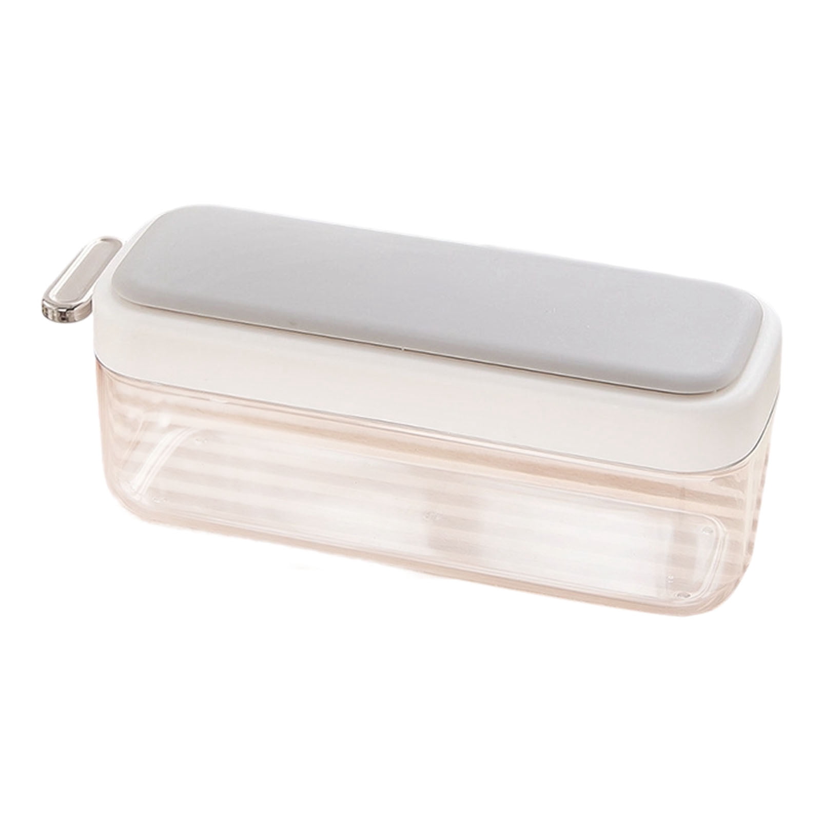 Ice Trays for Freezer with Lid Bin, ABS Ice Cube Tray Making Ice Cubes, Easy Press to Release Ice, Ice Tray with Storage Bin Chilling Coffee, Stackable with Easy Release ABS Bottom