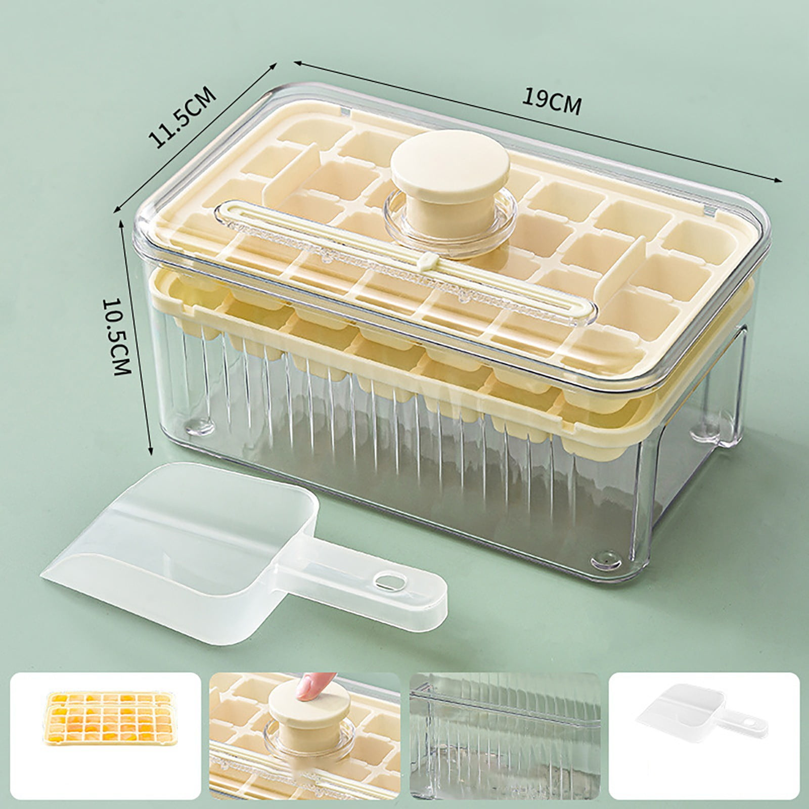 Ice Trays for Freezer Mini Silicone Freezing Trays Stainless Ice Tray