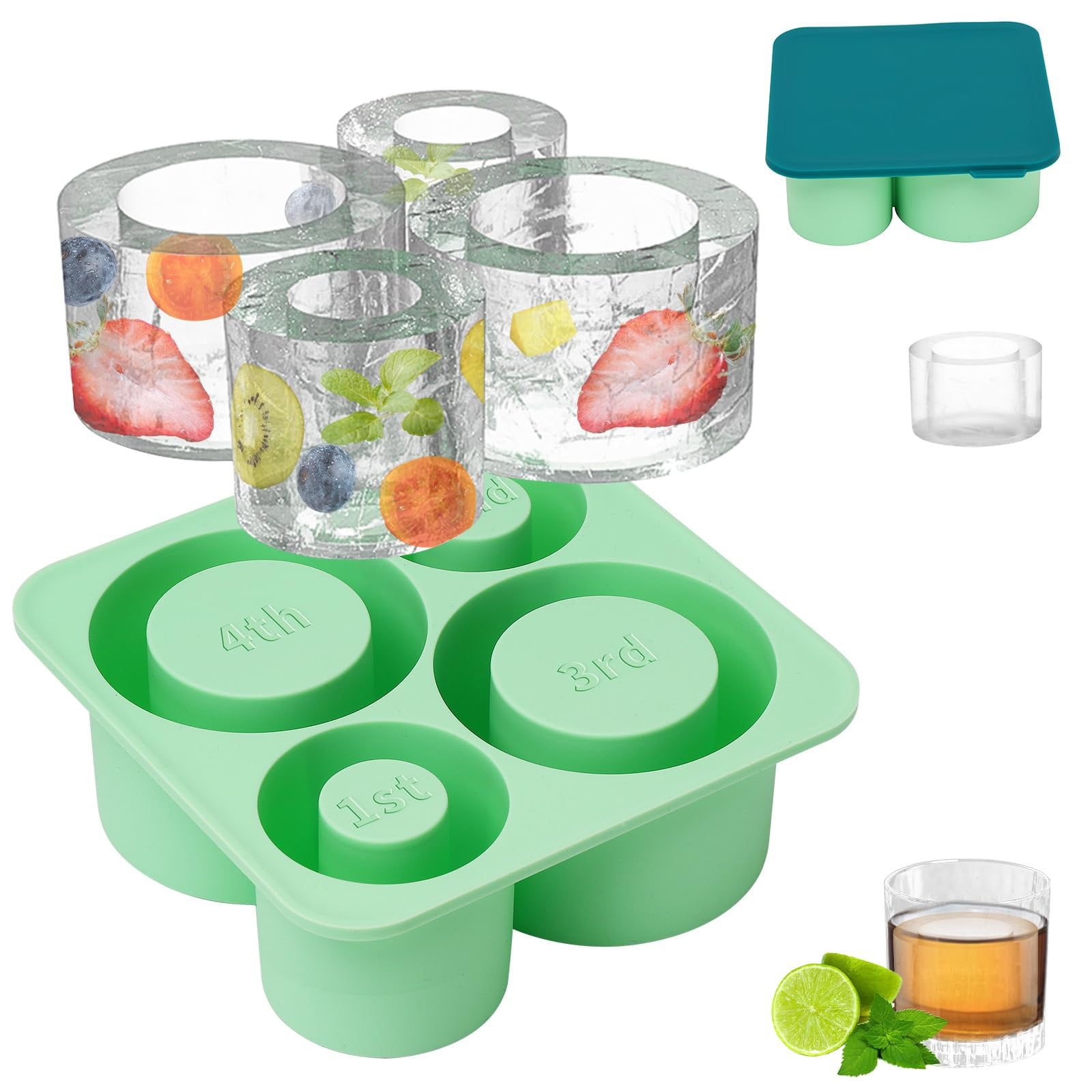 Ice Trays for Freezer Small Cubes Ice Tray Shapes Big round 4