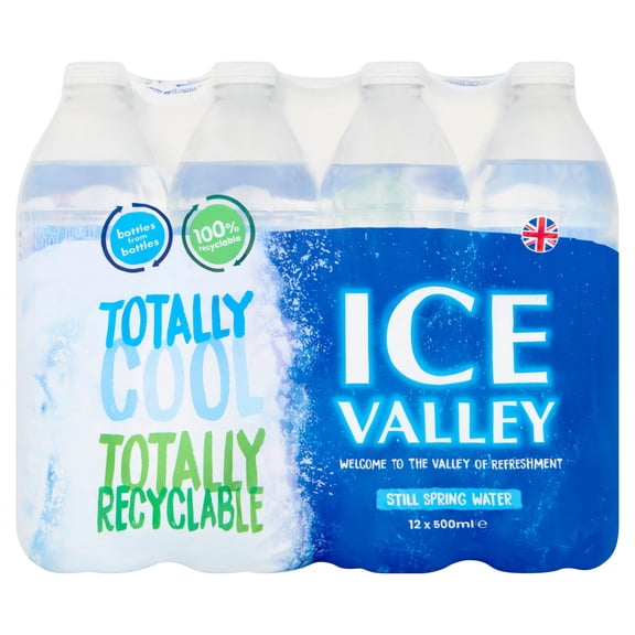 Ice Valley Still Spring Water 12x500ml, Imported from Britain