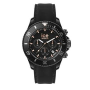 Ice-Watch - ICE Chrono Black Rose-Gold - Mens Chronograph Wristwatch with Silicon Strap - 020620 Large - 10 ATM Water Resistant Watch for Men, Suitable for Swimming