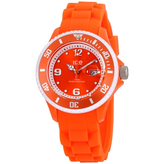 Ice-Watch Sunshine Orange Dial Silicone Strap Unisex Watch SUN.NOE.S.S.13