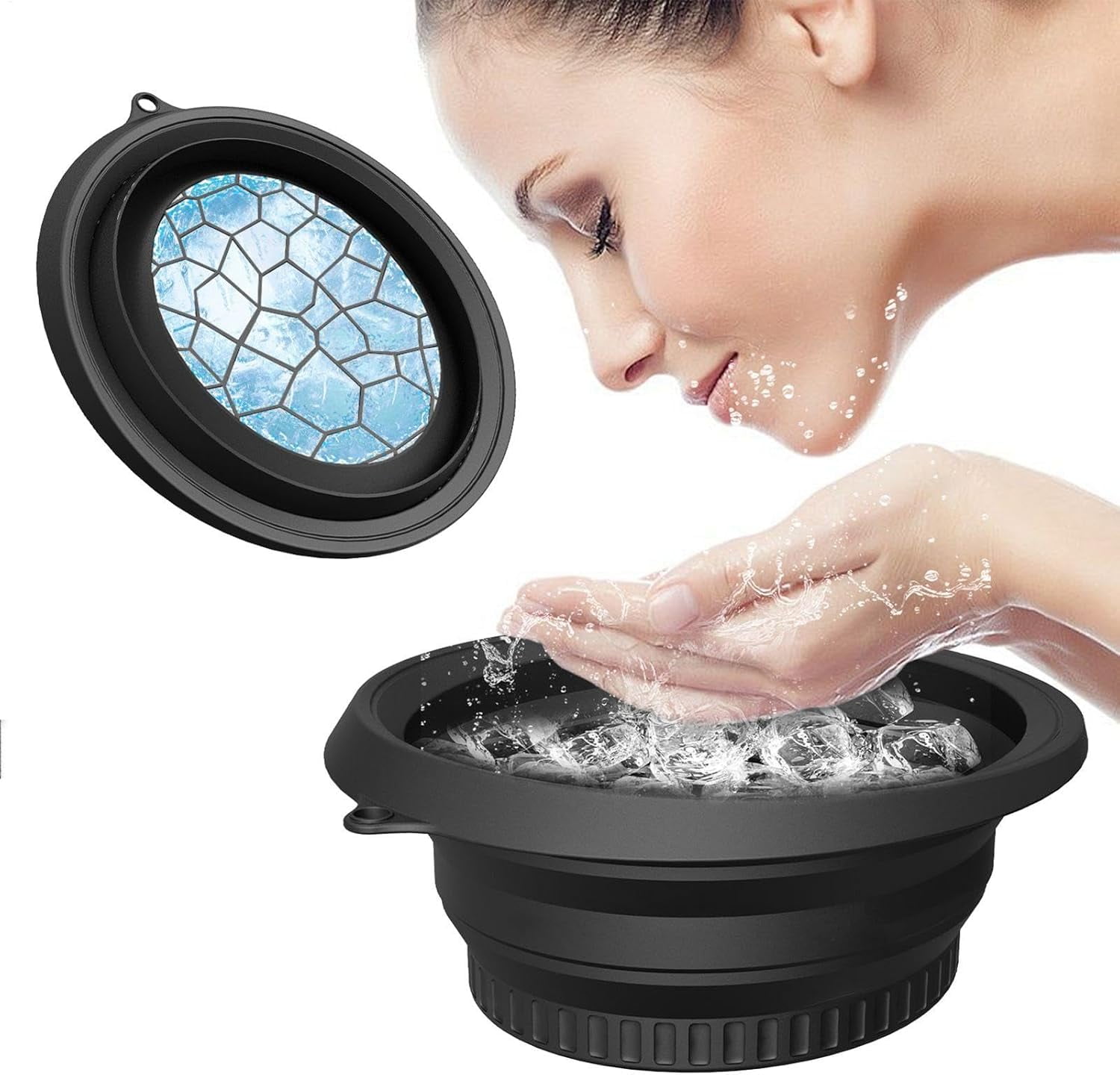 Ice Water Face Bath, Face Bowl For Ice, Facial Folding Washbasin, Bath ...