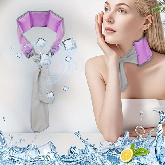 Ice Wrap with 7 Ice Packs - Full Neck Cooling Support, Reusable Cold Therapy Pad for Muscle Pain Relief
