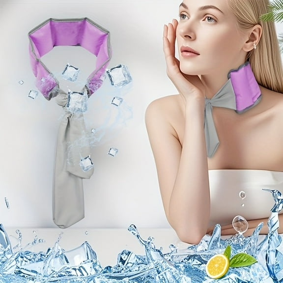 Ice Wrap with 7 Ice Packs - Full Neck Cooling Support, Reusable Cold Therapy Pad for Muscle Pain Relief