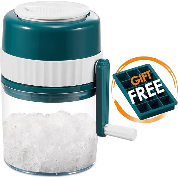 Ice  and Snow Cone Machine -  Portable Ice  and Shaved Ice Machine with Free Ice Cube Trays -