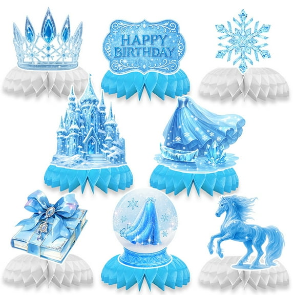 Ice and Snow World Honeycomb Table Decoration Tabletop Decoration Birthday Party Decoration Supplies Party Honeycomb Ornaments