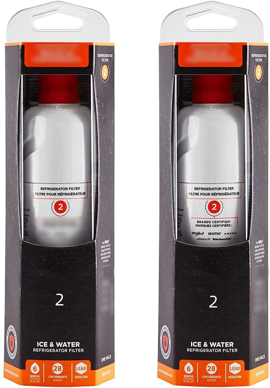 Ice and Water Refrigerator Filter Replacement For EDR2RXD1 , Water