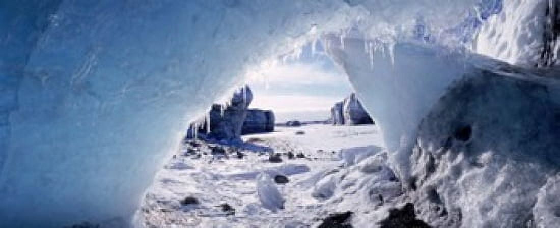 Ice cave on a polar landscape Gigja outwash plain Gigja river outlet Iceland Canvas Art - Panoramic Images (15 x 6)