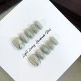 thumbnail image 1 of Ice jadeite light luxury pure handmade armor smudging Japanese style advanced sense nail patch, 1 of 7