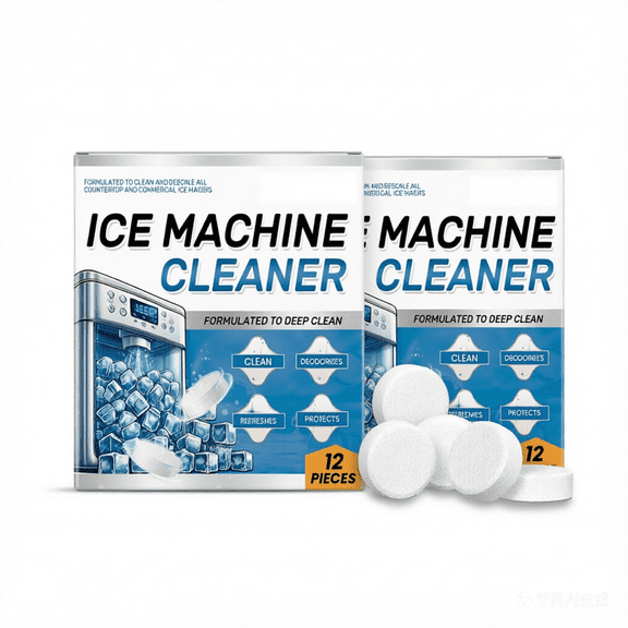 Ice maker cleaner/descaling agent, nickel-safe, suitable for countertop and pellet ice makers.easy to use, save time and energy