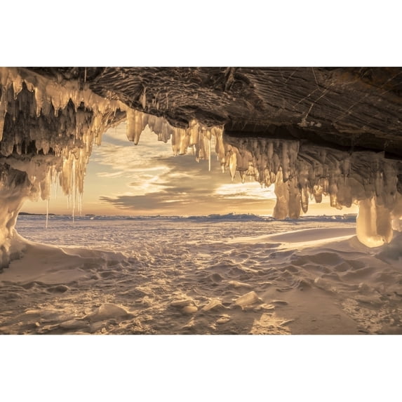 Ice on Lake Superior at sunrise; Grand Portage Minnesota United States of America by Susan Dykstra / Design Pics