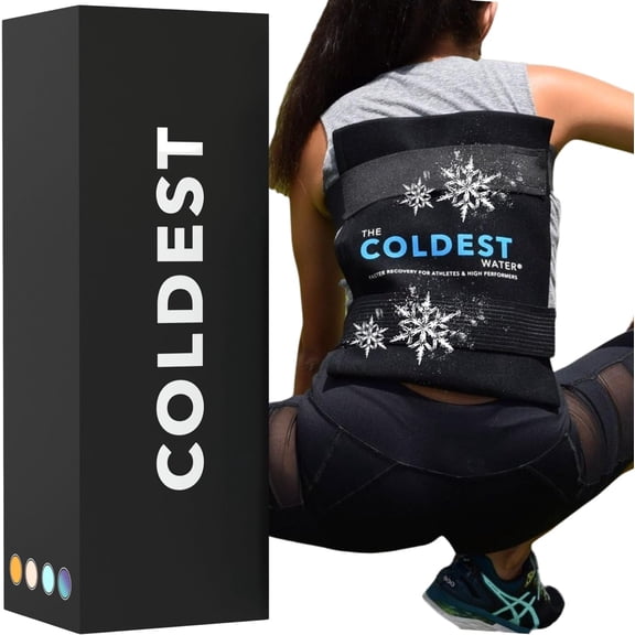 Ice pack for back pain relief - Whole body multi-purpose ice pack for lower back pain, swelling, bruises, surgery, cramps - Hot and cold therapy - Reusable and adjustable gel (large size)