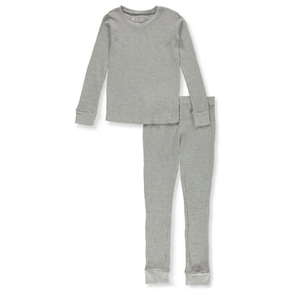 Ice2o Boys' Thermal 2-Piece Long Underwear Set - Light Heather Gray, 10 - 12 (Big Boys)