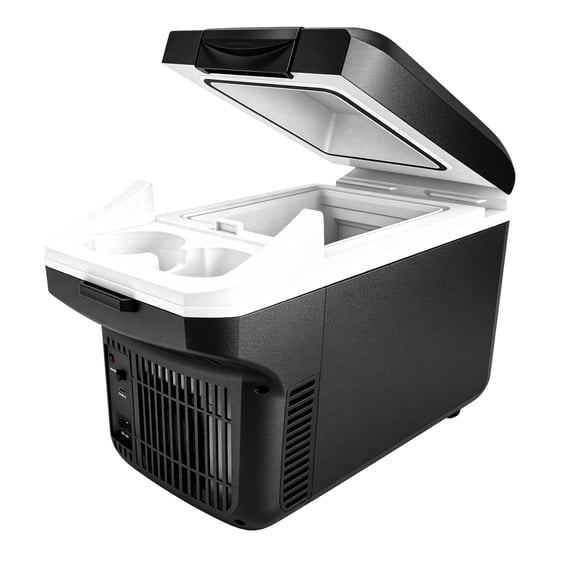 IceBlue 8L car refrigerator(9V type-C/12V DC), Dual Temperature (Cold and Hot), compact Mini Fridge for Camping, Travel, Truck, Home, Fishing, RV and Outdoor, with Shoulder Strap