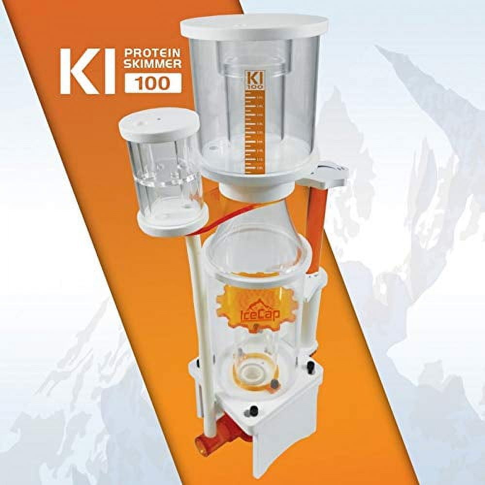 Compact White and Orange Acrylic Protein Skimmer
