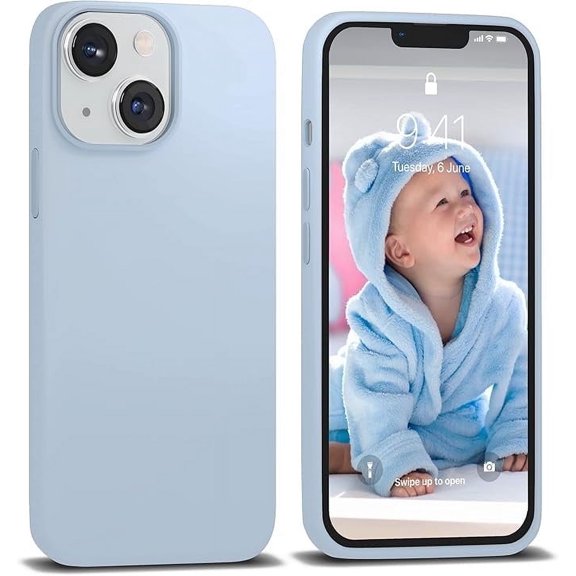 IceSword Liquid Silicone Case for iPhone 15 Plus, Soft Anti-Scratch Shockproof