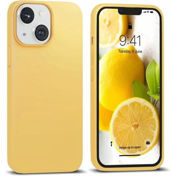 IceSword iPhone 13 Mini Silicone Thin Shockproof Case Premium Cover Yellow 5.4"