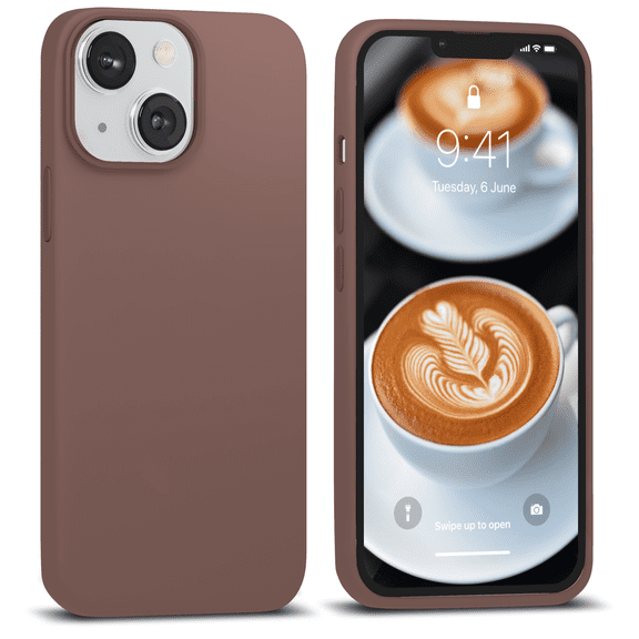 IceSword iPhone 13 Silicone Slim Shockproof Case Premium Cover Coffee 6.1"