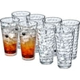 Iceberg 24Ounce Plastic Tumblers (Set of 8) BPAFree, AllClear High