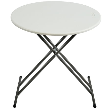 Iceberg 24" Round Personal Folding Table, Platinum